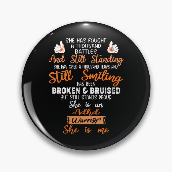 Item preview, ADHD Warrior SHE IS ME - Support ADHD Fighter Gifts designed and sold by Berriosly.