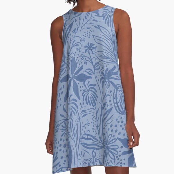Item preview, The Wild Floral Print - BLUE designed and sold by Anthony Canali - Wimax - IQ: The Little Shop of Printables.