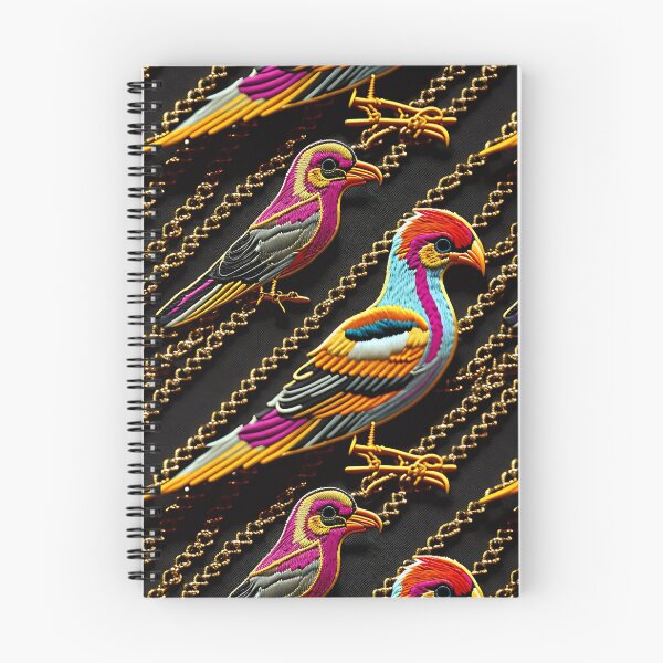 Item preview, Everybirdy golder birds pattern embroidered 07_S60 designed and sold by CreArtorium.