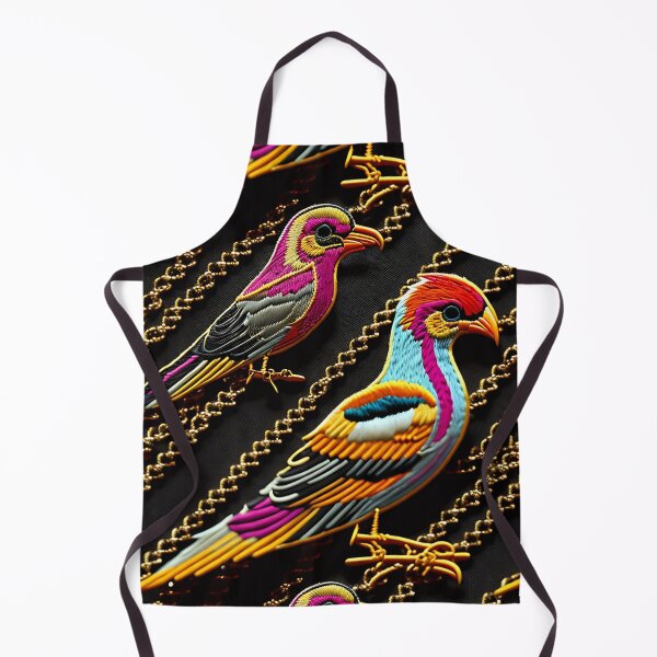 Item preview, Everybirdy golder birds pattern embroidered 07_S60 designed and sold by CreArtorium.