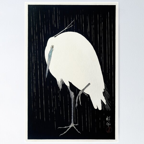 Item preview, Egret in the rain designed and sold by martinprins.
