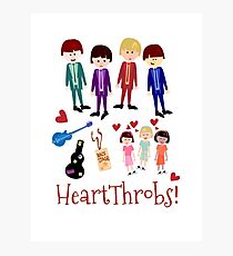 Heartthrobs Cute Retro Band Illustration Photographic Print