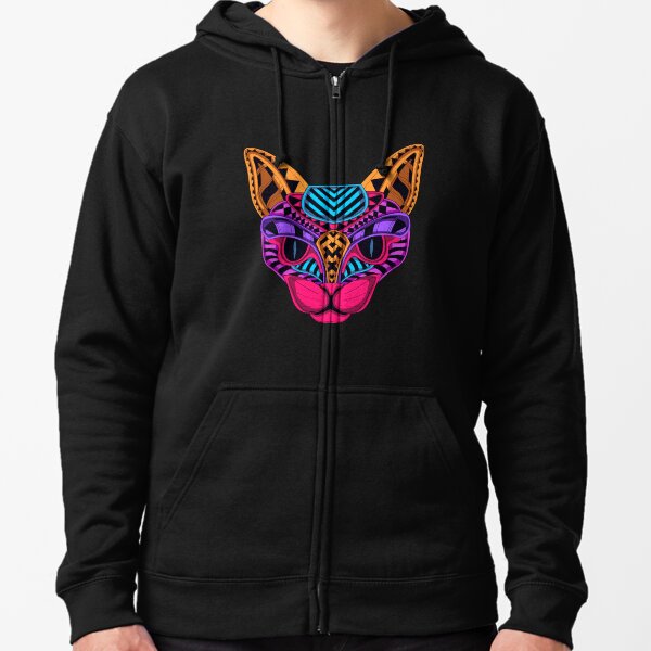 Item preview, Black Neon Cat T-shirt designed and sold by Tarikbouchmal.