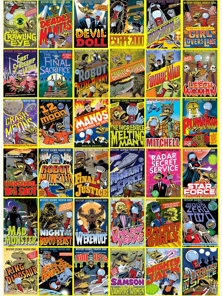 "Mystery Science Box Art Collage Series1" Sticker for Sale by