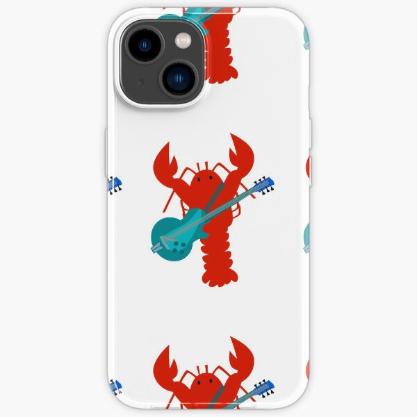 lobsters - ink and watercolor - red on pink iPhone Wallet for