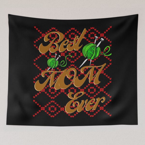 Item preview, best knitting mom ever typographic t-shirt designed and sold by Swagmode.