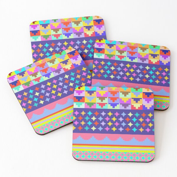 Aperçu de l'œuvre Motif Ethnique Patchwork Patchwork Motif Mexicain Coloré créée et vendue par Anna Lemos.