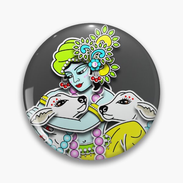 Item preview, Sri Krishna with cows designed and sold by GundicaArt.