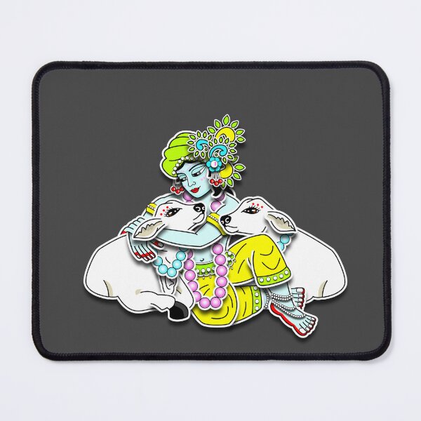 Item preview, Sri Krishna with cows designed and sold by GundicaArt.