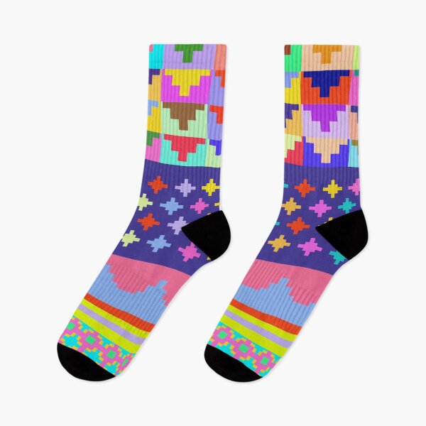 Aperçu de l'œuvre Motif Ethnique Patchwork Patchwork Motif Mexicain Coloré créée et vendue par Anna Lemos.