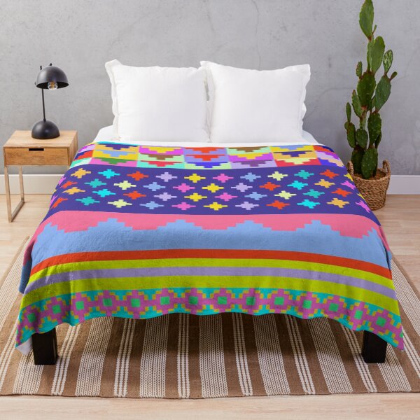 Aperçu de l'œuvre Motif Ethnique Patchwork Patchwork Motif Mexicain Coloré créée et vendue par Anna Lemos.