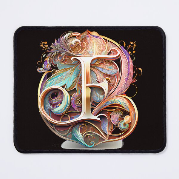 Item preview, Art Font Letter F: Art Nouveau Style, Unique and Colorful designed and sold by factory88.