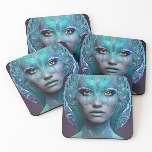 Item preview, Na’vi goddess. Turquoise green Eyes. Beautiful fabulous girl. Mermaid designed and sold by Olga Nagornaya.