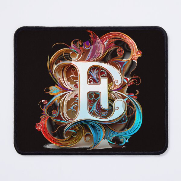Item preview, Art Font Letter E: Art Nouveau Style, Unique and Colorful designed and sold by factory88.