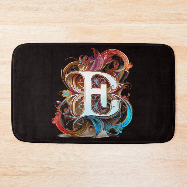 Item preview, Art Font Letter E: Art Nouveau Style, Unique and Colorful designed and sold by factory88.