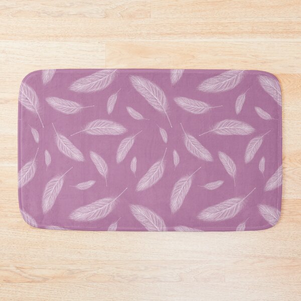 Item preview, Feathers white lilac pink drawn pattern designed and sold by WeArePear.