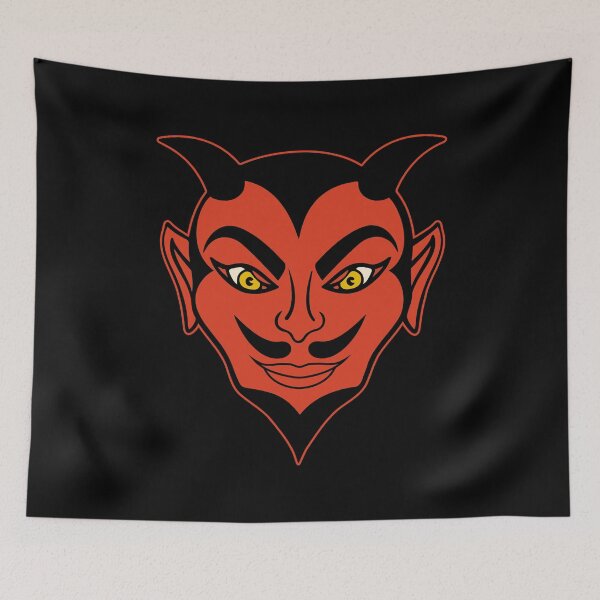 Item preview, Retro Halloween Devil - Vintage Cute Satan designed and sold by Carrie Cantwell Art.
