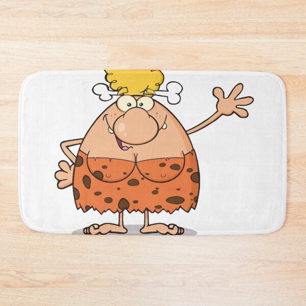 Aperçu de l'œuvre animaux mignons dessin animé fou heureux-blonde-grotte-femme-cartoon-mascotte créée et vendue par Urshirt1.