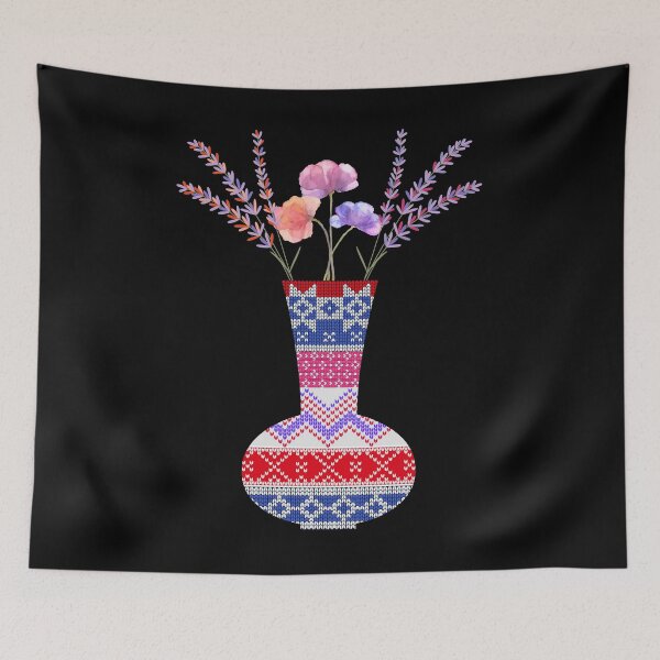 Item preview, crochet knitting love fusion with flower vase designed and sold by Swagmode.
