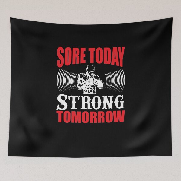 Item preview,  Sore Today Strong Tomorrow - Powerful - Bodybuilder - Funny Gym Quote designed and sold by ImagesDesigns.