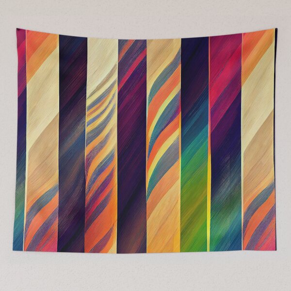 Item preview, Touch of Elegance with Rainbow Brushed Stripes designed and sold by Fitbys.