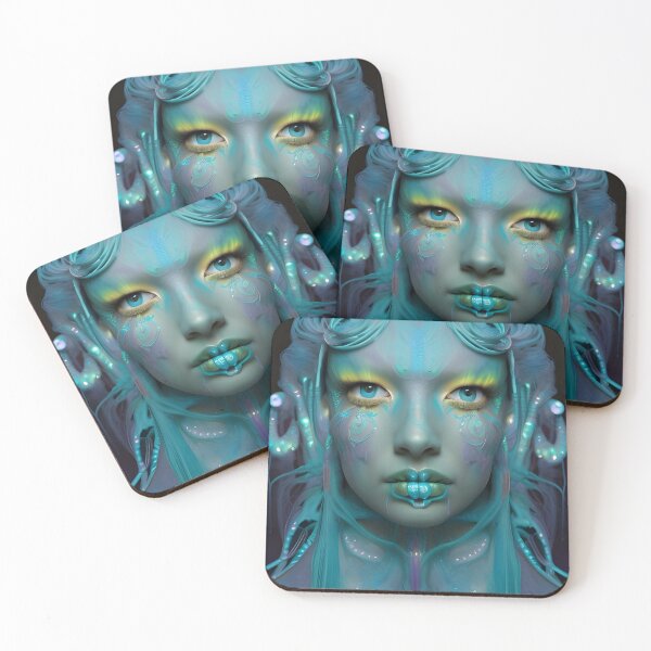 Item preview, Jellyfish. Na’vi goddess. Turquoise green Eyes. Beautiful fabulous girl. Mermaid designed and sold by Olga Nagornaya.
