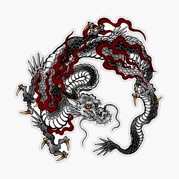 Traditional Japanese Dragon Tattoo Design