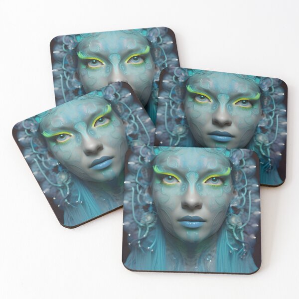 Item preview, Jellyfish. Na’vi goddess. Turquoise green Eyes. Beautiful fabulous girl. Mermaid designed and sold by Olga Nagornaya.