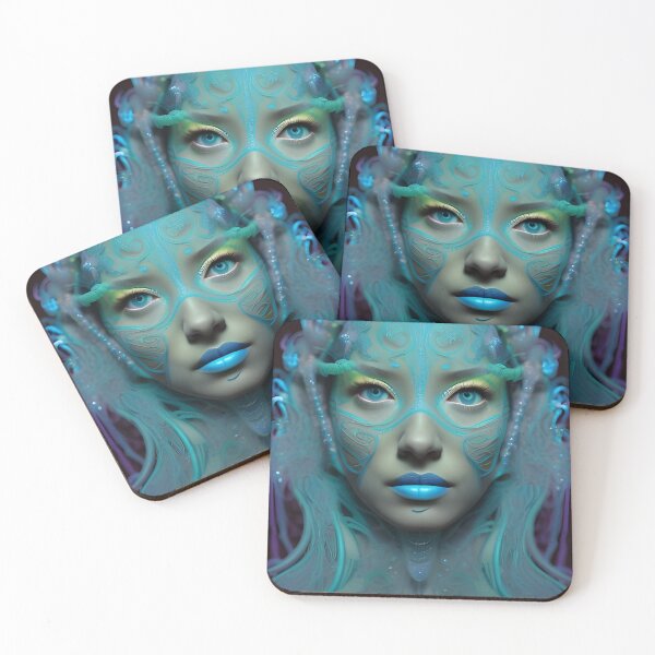 Item preview, Na’vi goddess. the jellyfish girl. Turquoise green Eyes. Beautiful fabulous girl. Mermaid designed and sold by Olga Nagornaya.