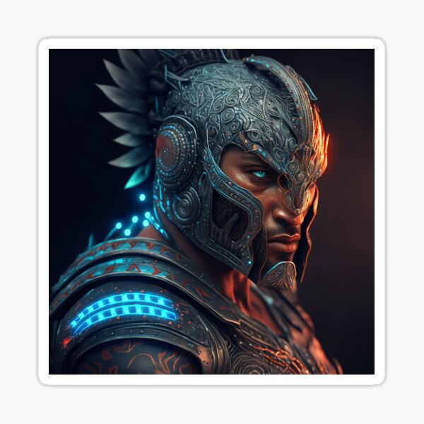 Cyber Gladiator Sticker For Sale By Abili Tees Redbubble