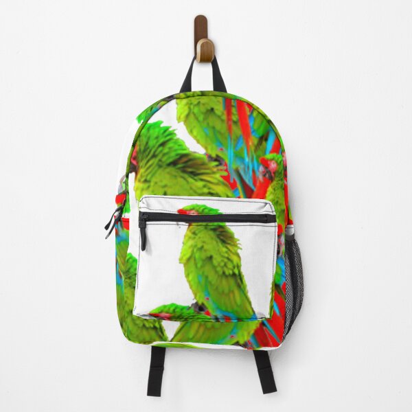 Item preview, ABSTRACT TROPICAL GREEN MACAWS RED-WHITE ART designed and sold by sharlesart.