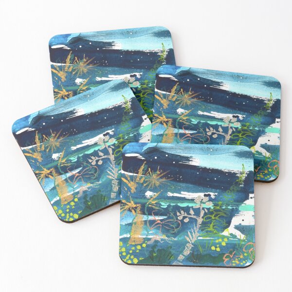 Item preview, NIGHT GARDEN FLOWERS Cornish contemporary art painting  designed and sold by SeascapesArtist.