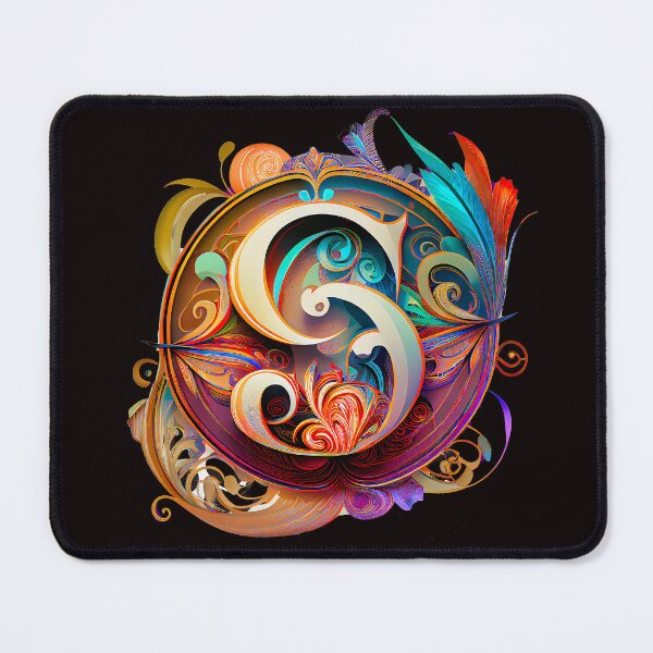 Item preview, Art Font Letter S: Art Nouveau Style, Unique and Colorful designed and sold by factory88.
