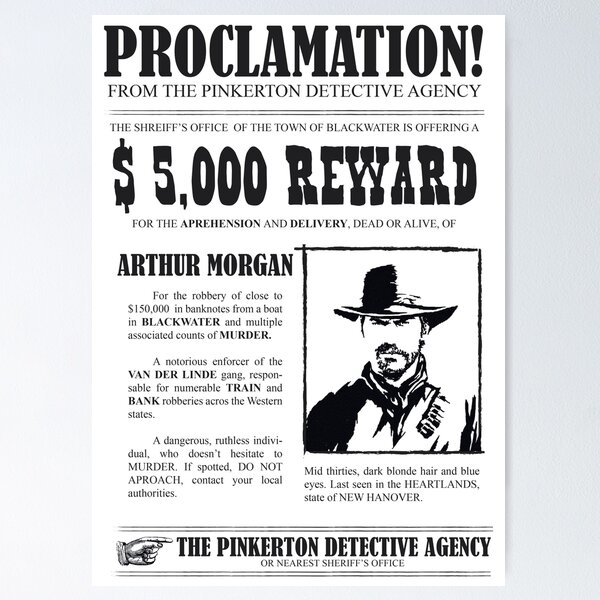 WANTED: Arthur Morgan (fan art) : r/reddeadredemption