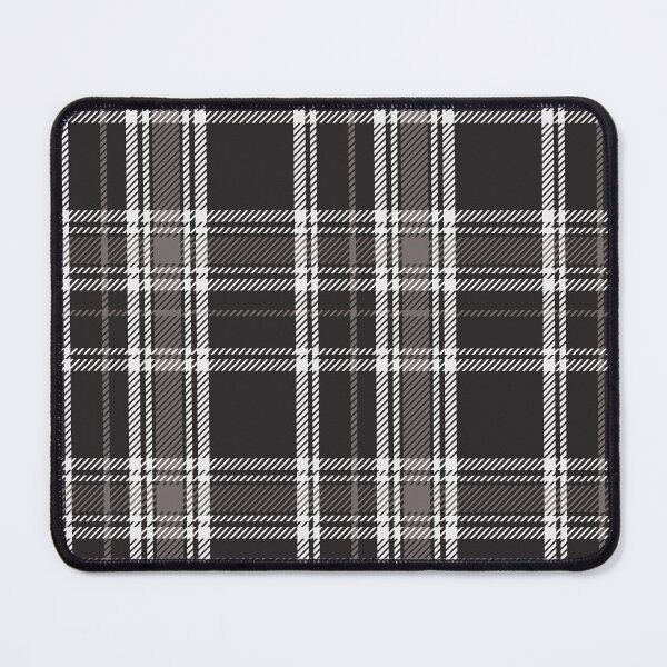 Item preview, Dark Academia Plaid Tartan in Black, Grey, Gray, and White designed and sold by Zab Butler Design.