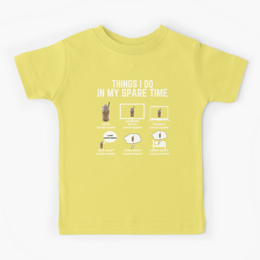 Things I Do In My Spare Time Drink Coffee - Funny Coffee Quotes Kids  T-Shirt for Sale by madatgardening