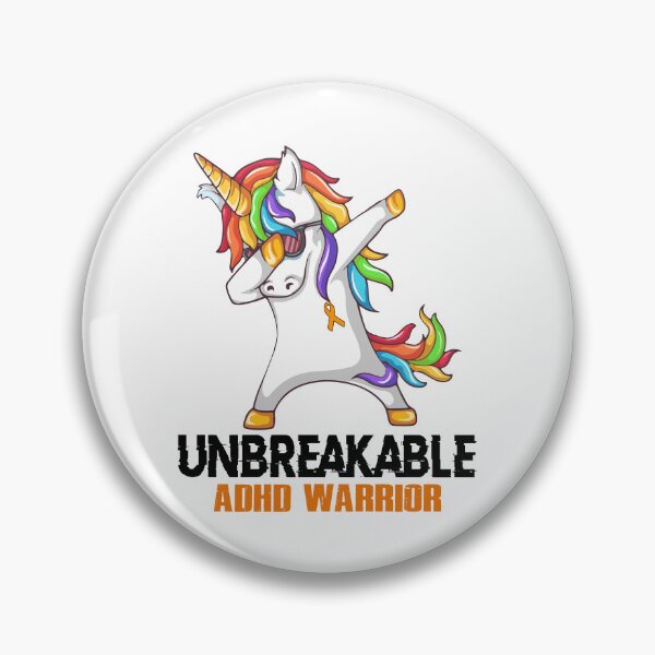 Item preview, ADHD Awareness - Unicorn ADHD Warrior Ribbon UNBREAKABLE designed and sold by Fernandezf.
