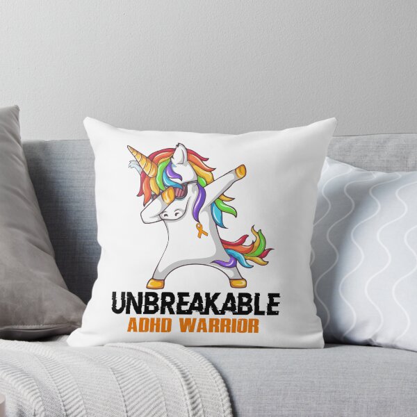Item preview, ADHD Awareness - Unicorn ADHD Warrior Ribbon UNBREAKABLE designed and sold by Fernandezf.