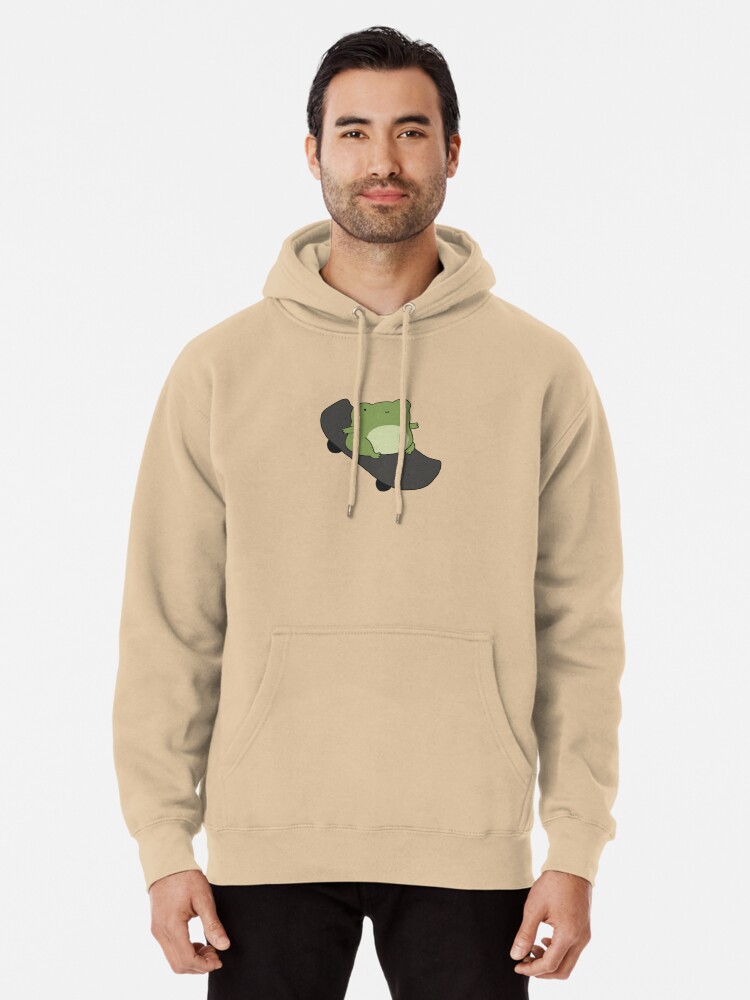 Chubby Skateboarding Frog: Kawaii Cottagecore Treat for Kids, Teens, and  Sports Fans Pullover Hoodie