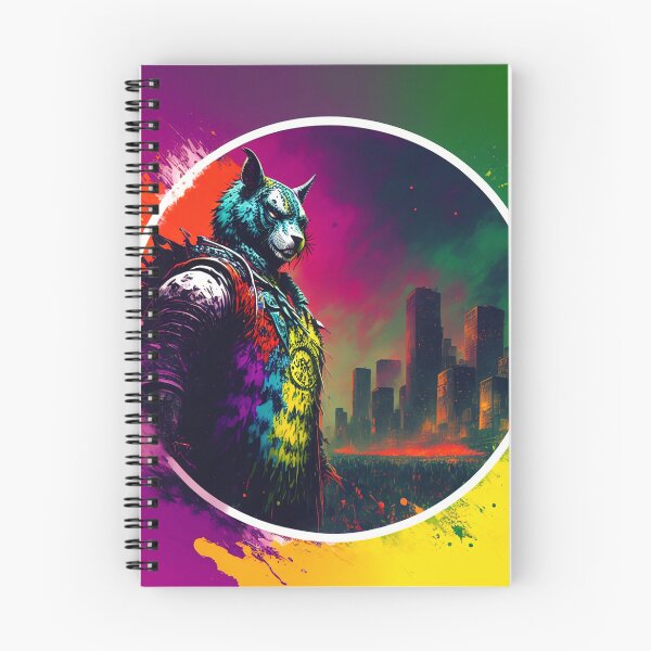 Item preview, "Feline Samurai" - 2D Original Artwork, Colorful and Evoking designed and sold by AlePosters.