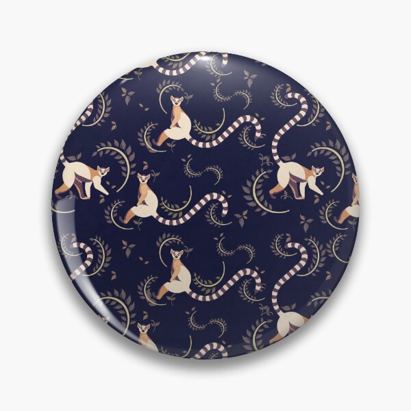 Item preview, Lemurs walking in cobalt designed and sold by YanayMora.