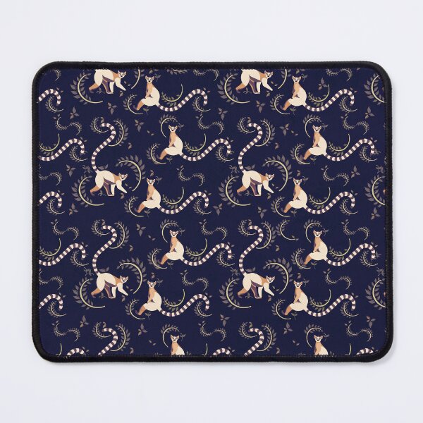 Item preview, Lemurs walking in cobalt designed and sold by YanayMora.