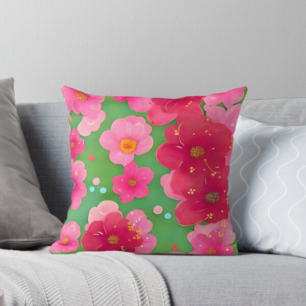 Item preview, Pink & Red Trendy Floral Pattern designed and sold by SurullinenArt.