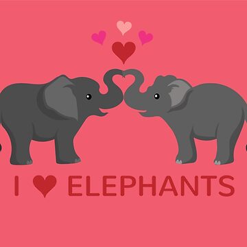 elephant trunk heart silhouette clipart