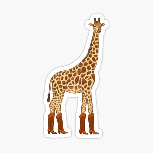 Artikel-Vorschau von Jolene die Giraffe in Cowgirlstiefeln, designt und verkauft von AnyoneCanYeehaw.