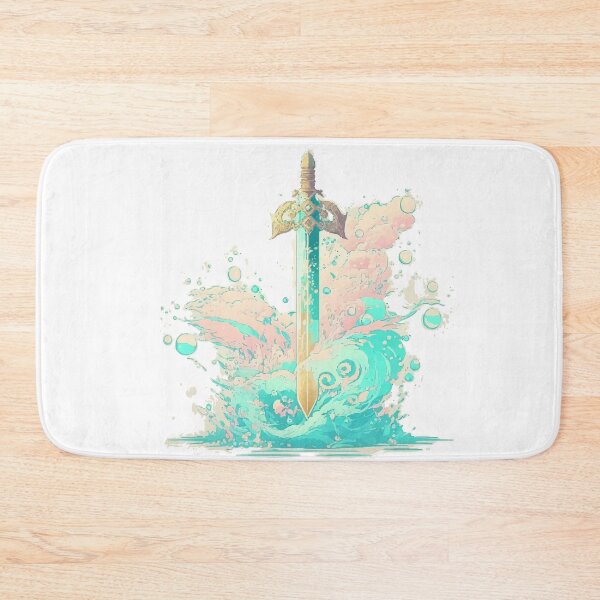Item preview, Water element sword, Game art, RPG, pastel color art designed and sold by Daimonxart.