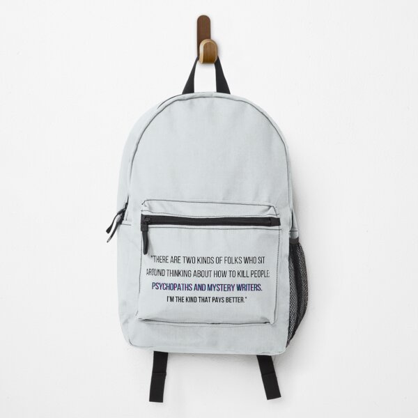Item preview, Castle quote - "There are two kinds of folks who sit around thinking about how to kill people: psychopaths and mystery writers. I’m the kind that pays better." designed and sold by Artful-Julia.
