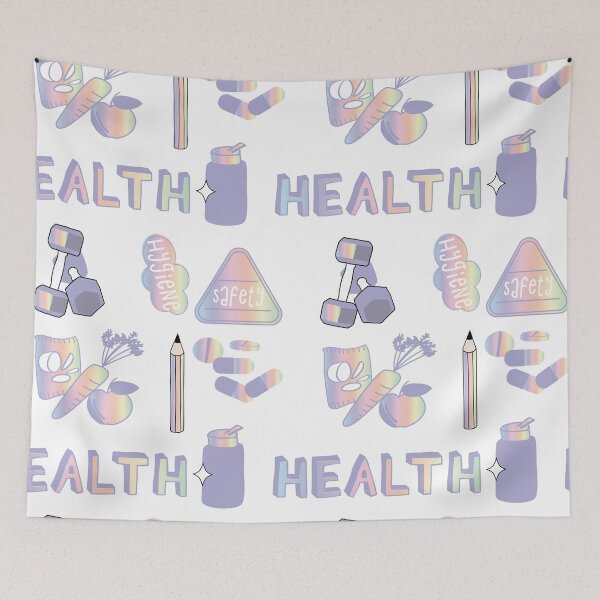Artikelvorschau, Pastel Rainbow Health School Subject Sticker Pack entworfen und verkauft von The-Goods.