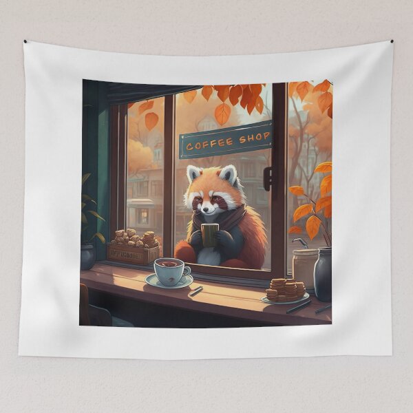 Item preview, Panda Coffee Shop Autumn designed and sold by Makoto-Styl.