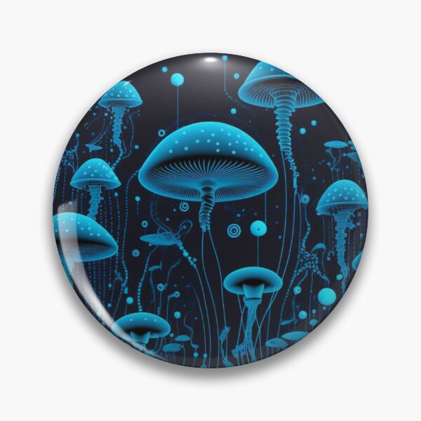 Item preview, Underwater Illuminations: Blue Glow Mushrooms designed and sold by forwardthinker.